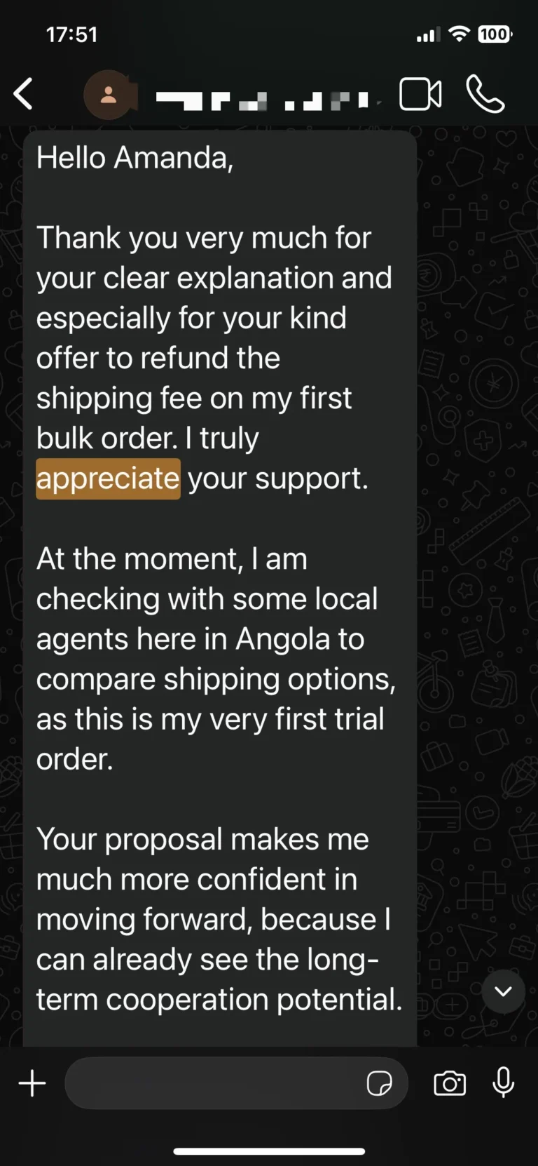 Customer good reviews