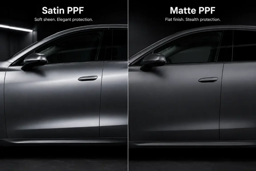 satin vs matte ppf